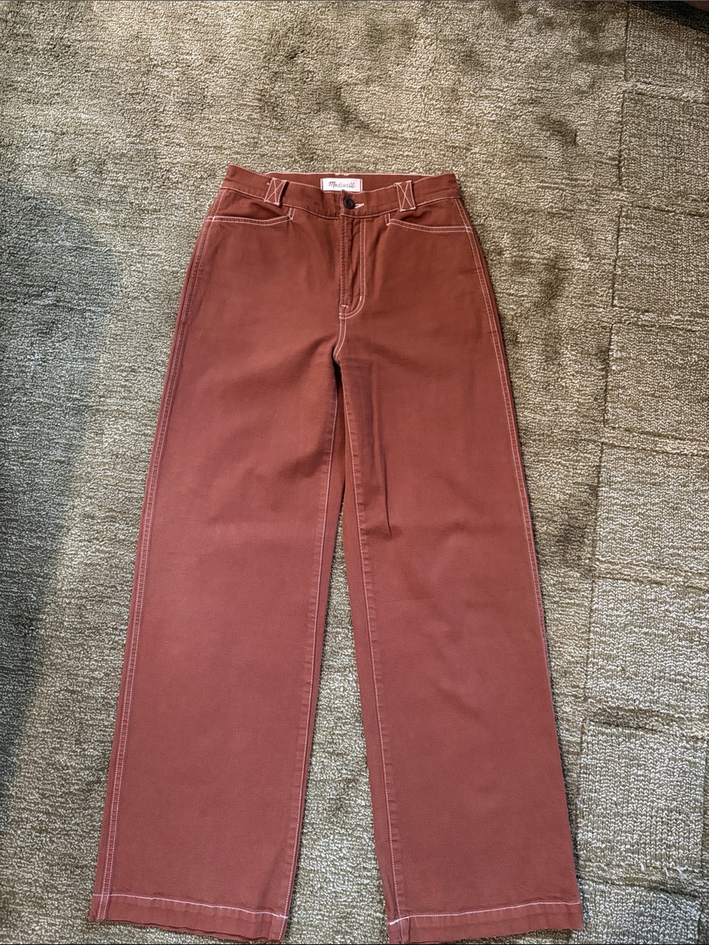 Madewell Emmett Wide Leg Brown Pant Women - 26